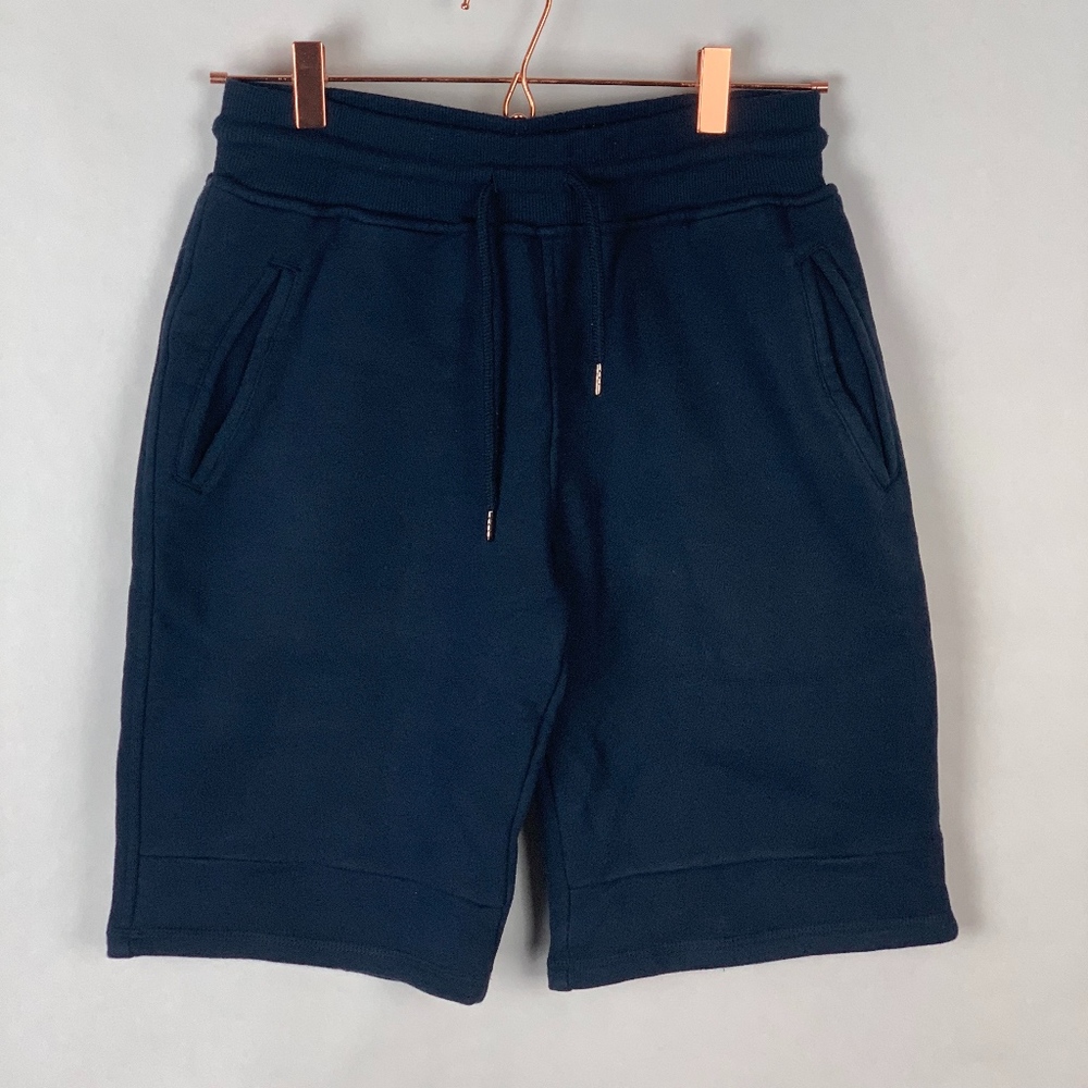 Mens Dark Blue Cotton Shorts